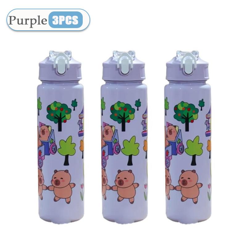1-10PCS Capybara Sports Water Bottle Straw for Outdoor Camping Picnic School Reusable Portable Drinkware Summer Holiday Gift