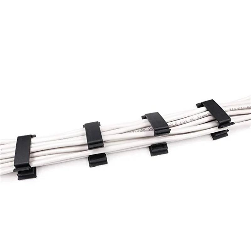 10pcs Self Adhesive Cable Organizer Cable Management Clips Wire Clip Cord Holder for TV PC Ethernet Cable Under Desk Home Office