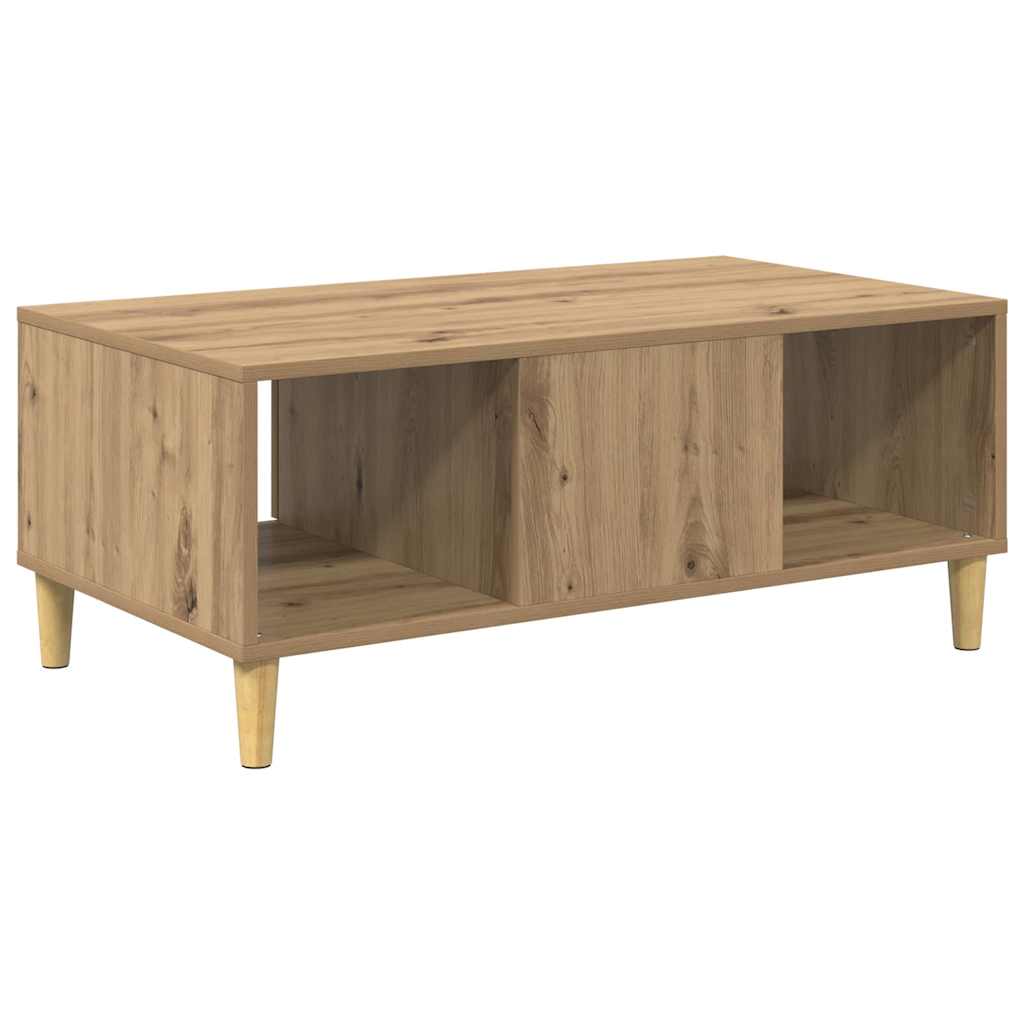 Artisan Oak Coffee Table 90 x 50 x 26.5 cm Engineered Wood