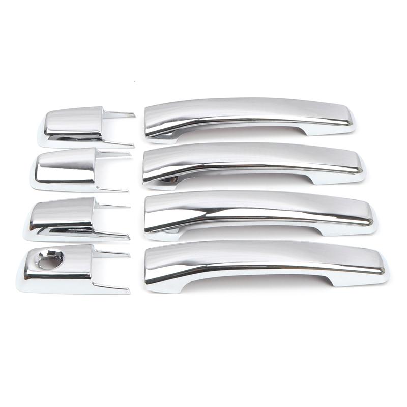 Car Accessories For Mitsubishi Pajero V80 V93 V95 V97 V98 2007- ABS Chrome Exterior Door Handle Cover Trim 8pcs