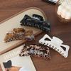 Elegant Bow Hair Clip Retro Imitation Acetate Shark Clip French Style Bun Hair Clip  For Women