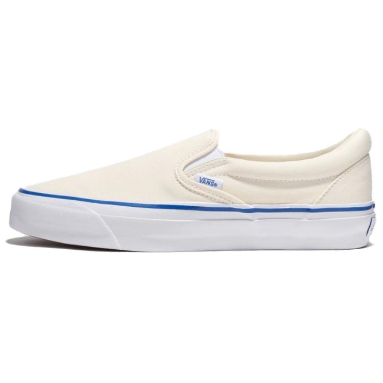 Vans Premium Slip-On Reissue 98 LX Low Top Skate Shoes Unisex Sneakers Off-White Blue VN000CSEOFW1