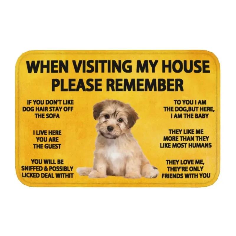 Please Remember Staffordshire Bull Terrier House Rules Doormat Mat Anti-Slip Kitchen Bath Living Room Entrance Rug Carpet