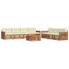 Outdoor Sofa Set with Cushions 8 Pcs Natural and Cream