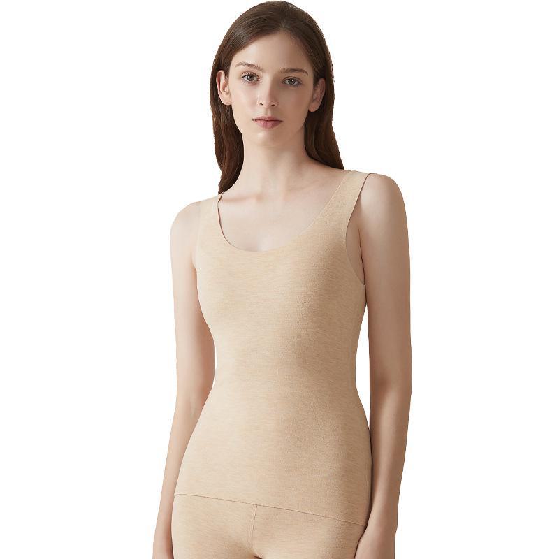 Silk Cashmere Women's Seamless Velvet Thermal Vest Top