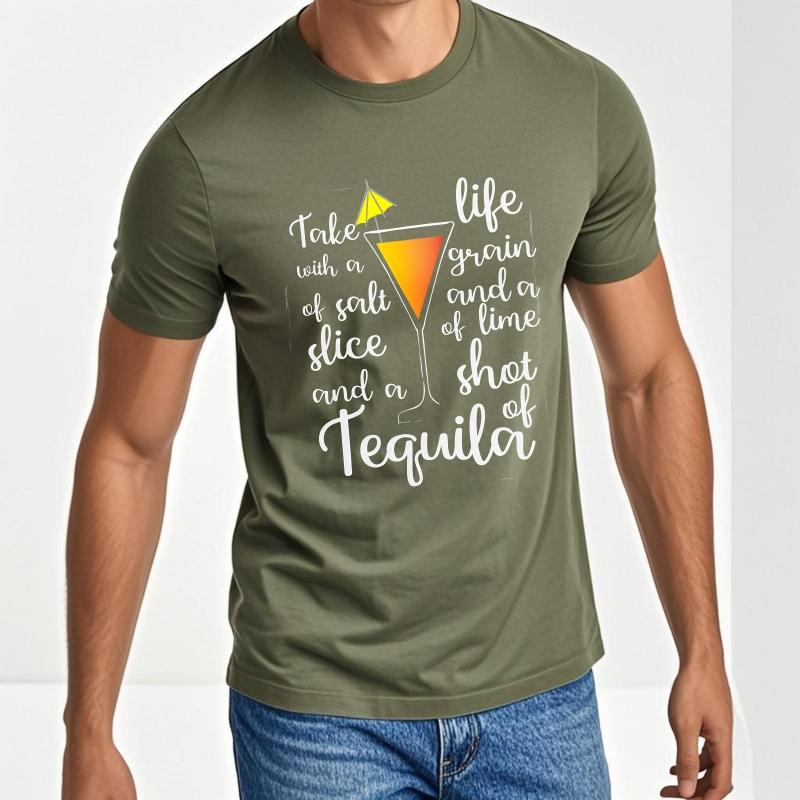 Anime Für Sie Sommer T-Shirt Mit Vorsicht genießen Und Mit Einer Limettenscheibe Und Einem Shot Tequila Kurzarm Neu Angekommen Rundhals