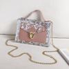 New chain transparent fashion women's bag single shoulder personality versatile messenger texture cosmetic bag