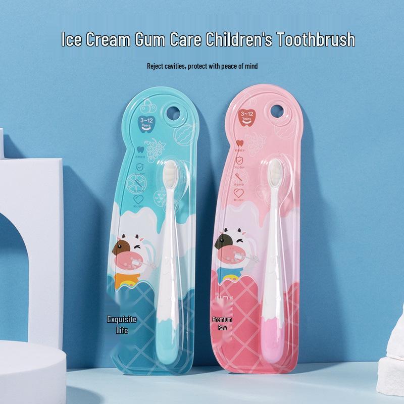 

Children s Soft Bristle Ice Cream Toothbrush with Non-slip Handle - Single Pack Premium 263 Children s Toothbrush (Blue)