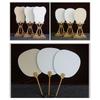 Blank Rice Paper Fan Round Fan Paper Hand Fan Wedding Fan Decorative Painting Fan Blank Fan Kids