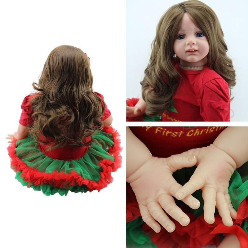 Christmas Style Hair Curly Girl NPKDOLL Simulation Doll Simulation Baby Clothing Model Girl