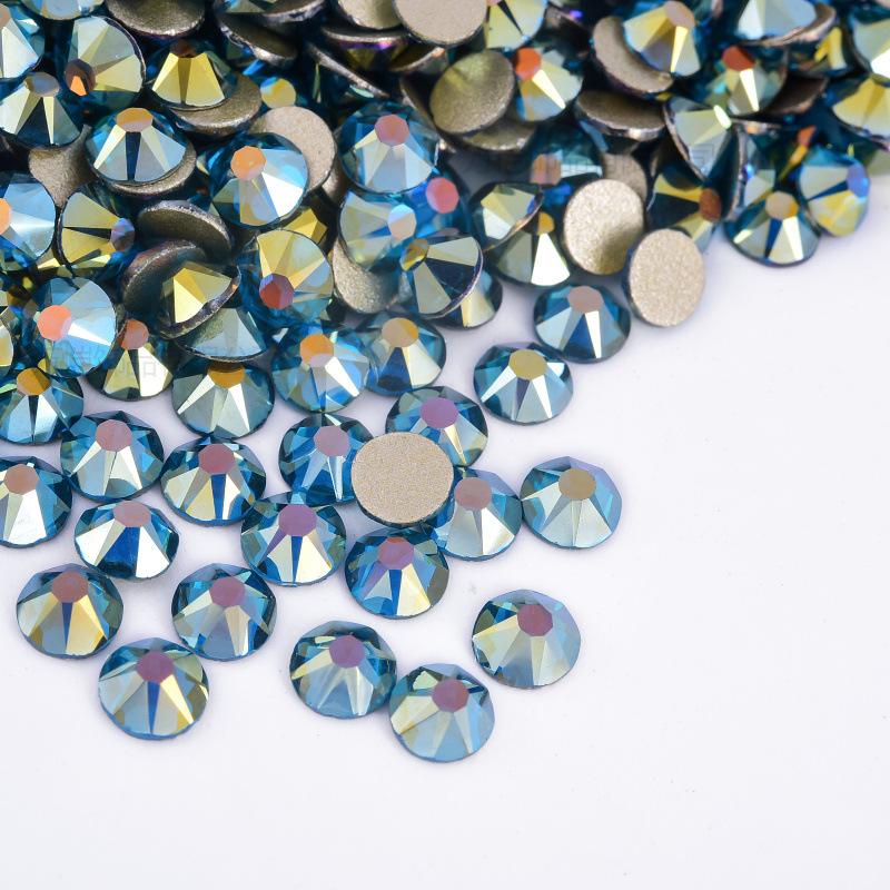 16 Cut Sides Eight Big And Eight Small Imitation Austrian Flat Bottom Drill Nail Drill Ab Color Diy Mobile Phone Case Glass Accessories Rhinestone
