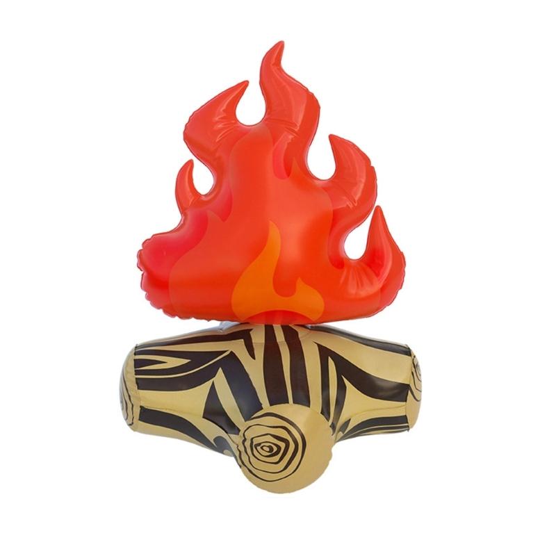 

1/2 шт. надувные искусственные костры из ПВХ для костра, реквизит для кемпинга, декор для вечеринки, искусственное пламя для внутренней и внешней сцены, установка X3UC