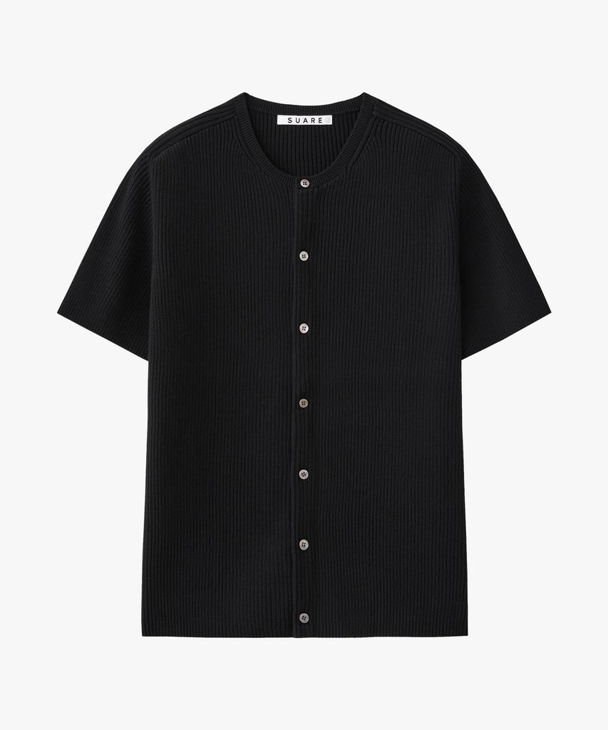 SUARE Minimal Cut Half Knit Black