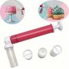 Manual Airbrush Spray Gun for Cake Decorating Baking Pastry Arts Includes 4 Graduated Tubes Ideal for Cookie Making Kitchen Tool