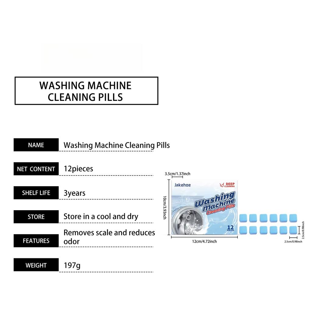 Washing Machine Cleaning Effervescent Tablets Deep Drum Tub Clean Remove Dirt Limescale Eliminate Odors Home Laundry Clean Tools