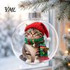Kreative Winterferien-Geschenke Leuchtendes Weihnachtsgeschichten-Ornament, Licht?Up Mini Animals Hängender Ball Schmuck mit Warmem 3D Szenen Kugeln LED