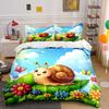 Smiling Snail's Cheerful Paradise Bedding Sets Duvet Covers Pillowcases(1* Duvet Cover 2* Pillowcases Without Duvet Insert)