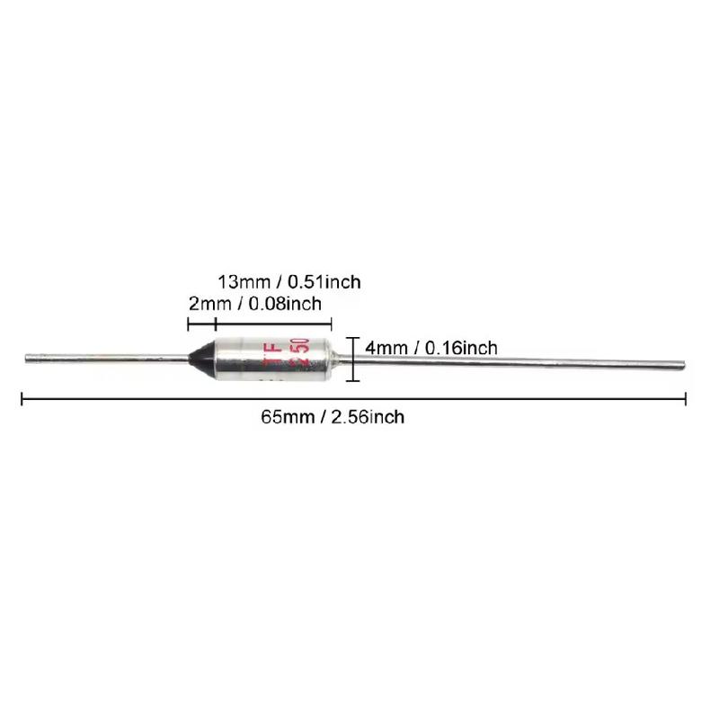 RY 10A 15A 250V Tf Thermal Fuse 65C 85C 100C 105C 110C 120C 130C 152C 165C 200C 216C 300C Temperature