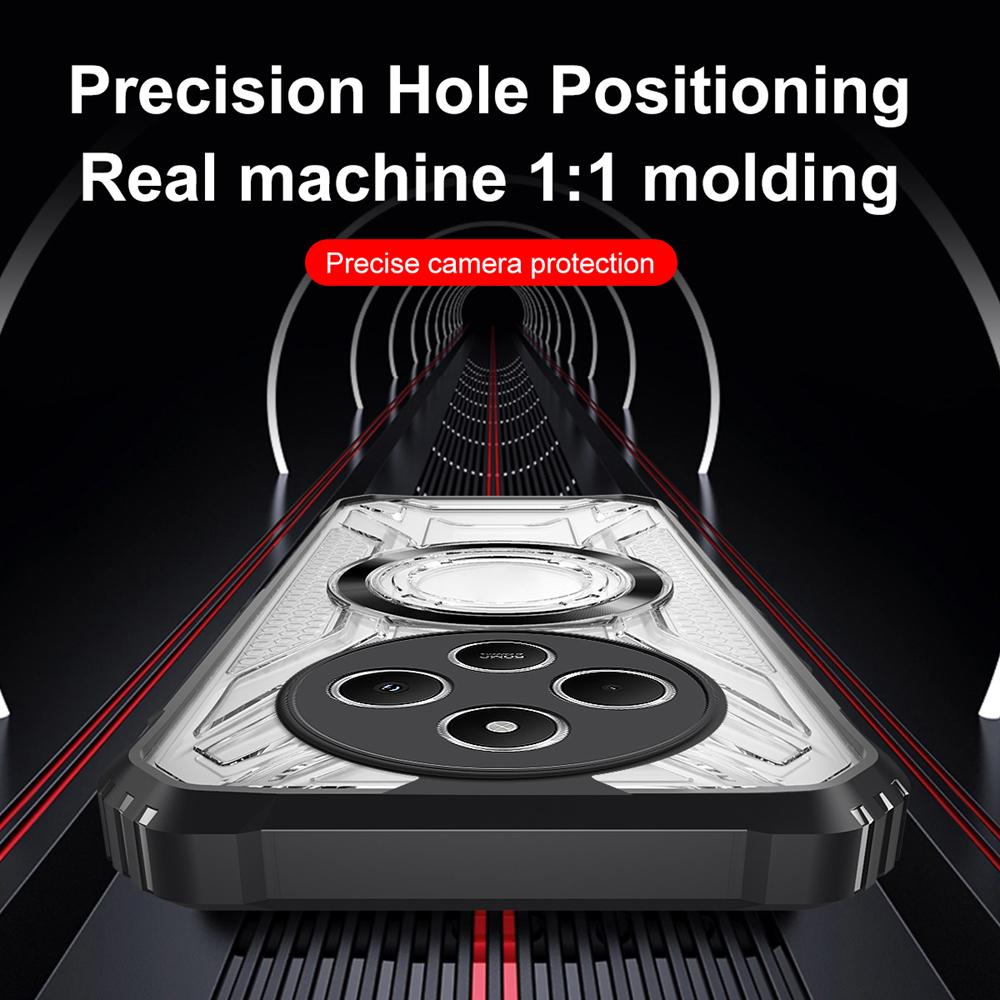 KEYSION Transparent Magnetic Case for HONOR X9c 5G Silicone+PC Heavy Duty Shockproof Phone Cover for Huawei Honor Magic 7 Lite 5G