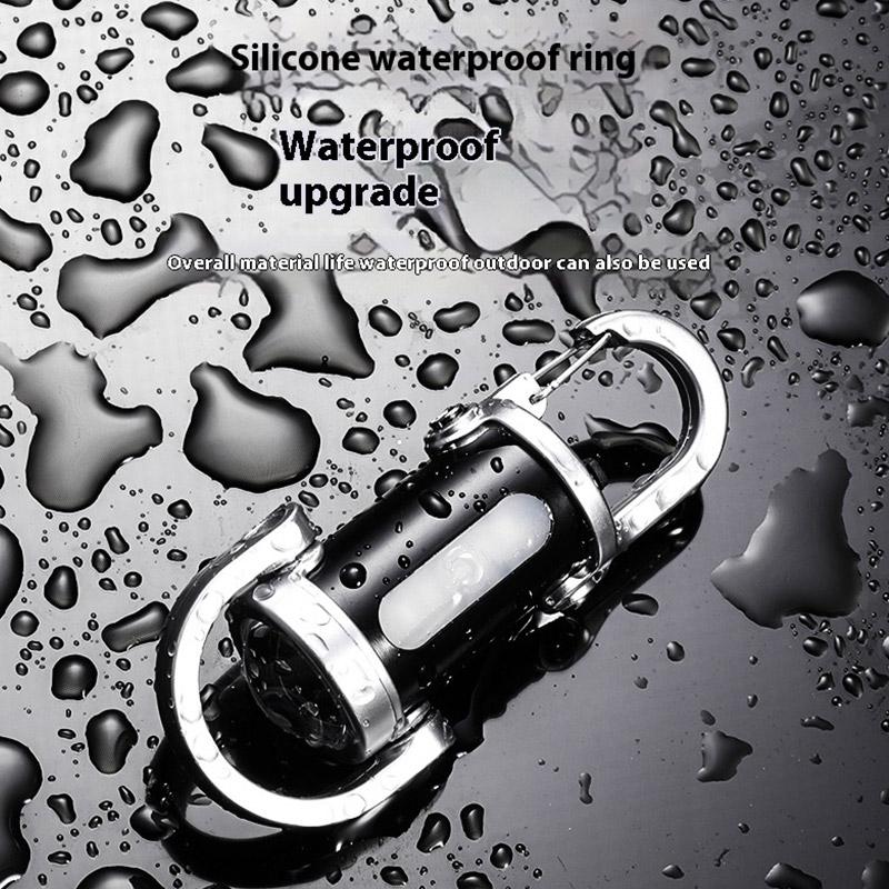 Emergency Keychain Light Rechargeable Keychain Flashlights 800 Lumens EDC COB Work Light 7 Modes for Walking Searching Hiking