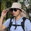 Outdoor Western Cowboy Hat Men's Summer Breathable Sunscreen Sun Hat Hiking Mountaineering Hat Quick Drying Windproof Fishing Hat