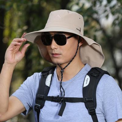Outdoor Western Cowboy Hat Men's Summer Breathable Sunscreen Sun Hat Hiking Mountaineering Hat Quick Drying Windproof Fishing Hat