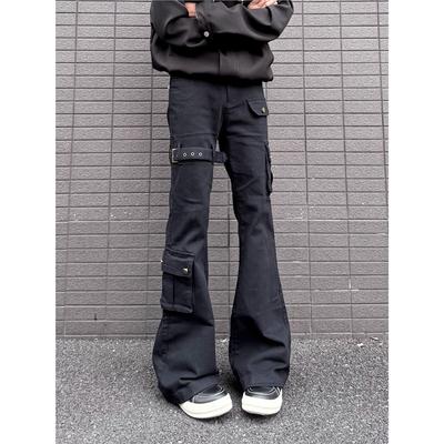 American High Street Straps Niche Design Multi-pocket Micro-pull Slim Overalls Men's Trendy Brand Versatile Vibe Long Pants