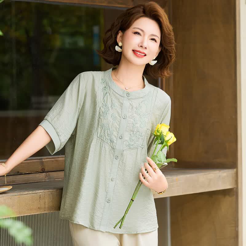 Pasete Chinese Embroidered Summer Blouse