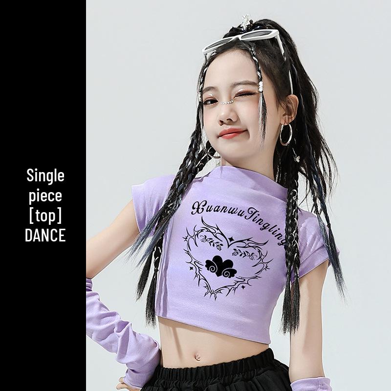 Girls' Jazz Hip Hop Dance Costume Set - Trendy Cheerleading Performance Outfit