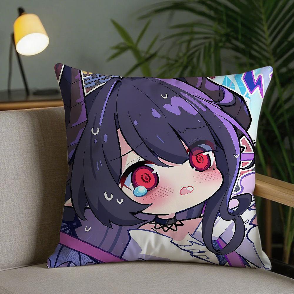NTE Game SShinku Neverness To Everness Pillow Case Square DoubleSided Printing Sofa Cushion Cover Pillowcase Bedroom Bedside