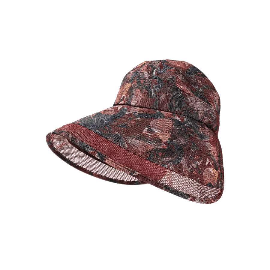 Summer wrap-around organza sun hat women's breathable UV protection big edge sun protection hat semi-empty top sun hat