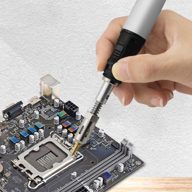 Professional Soldering Iron Set,Gas Soldering Iron, Cordless and Portable with Adjustable Soldering Temperature M4YD