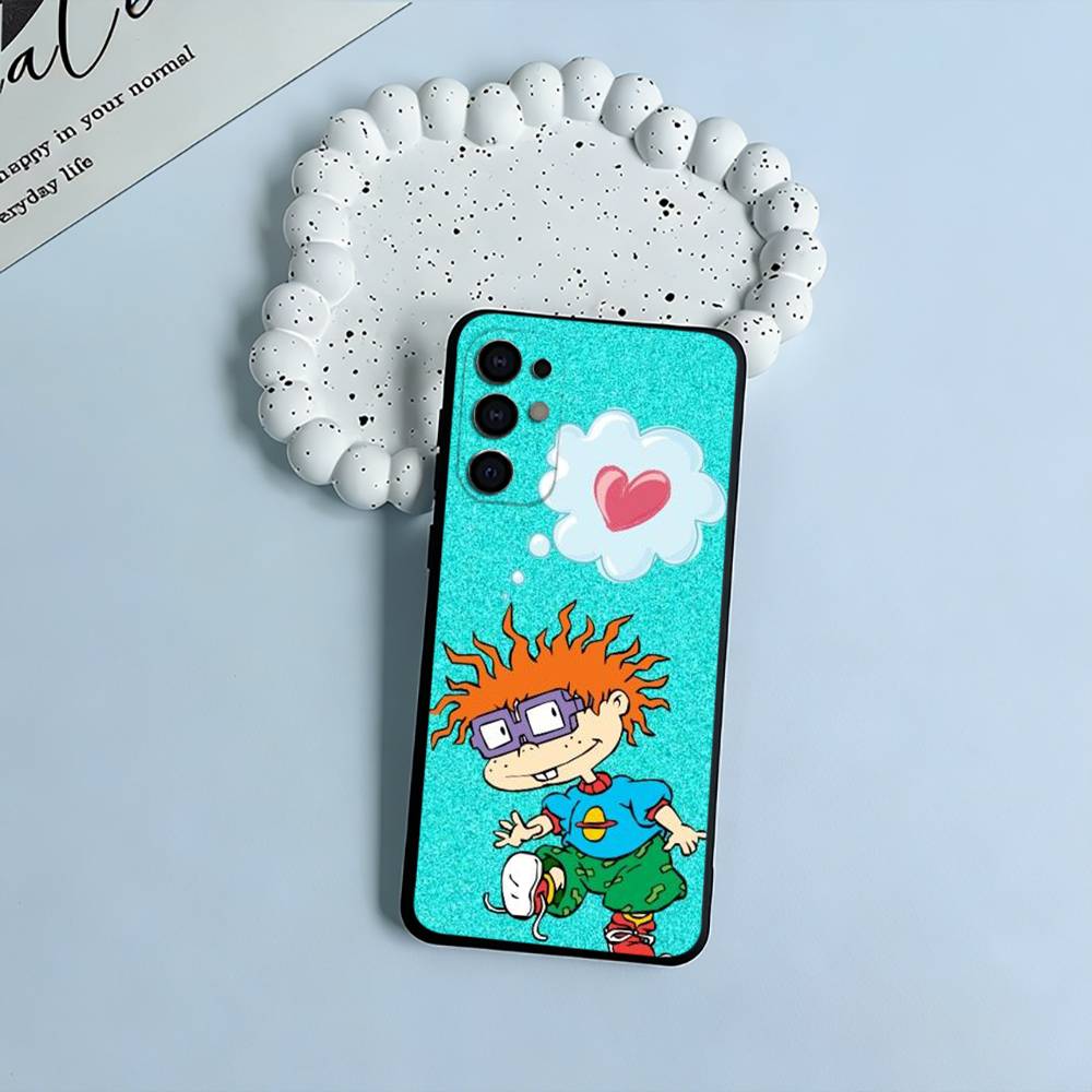 Klassische Cartoon-Charaktere-R-Rugrats Weiche Silikonhülle für Samsung S25, S24, S21, S22, S23, S30, Ultra, S20, Plus, Lite-Schwarz