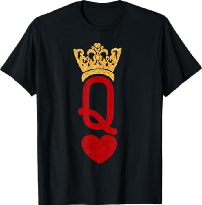 Queen of Hearts Crown Love Valentine Aesthetic T-Shirt S
