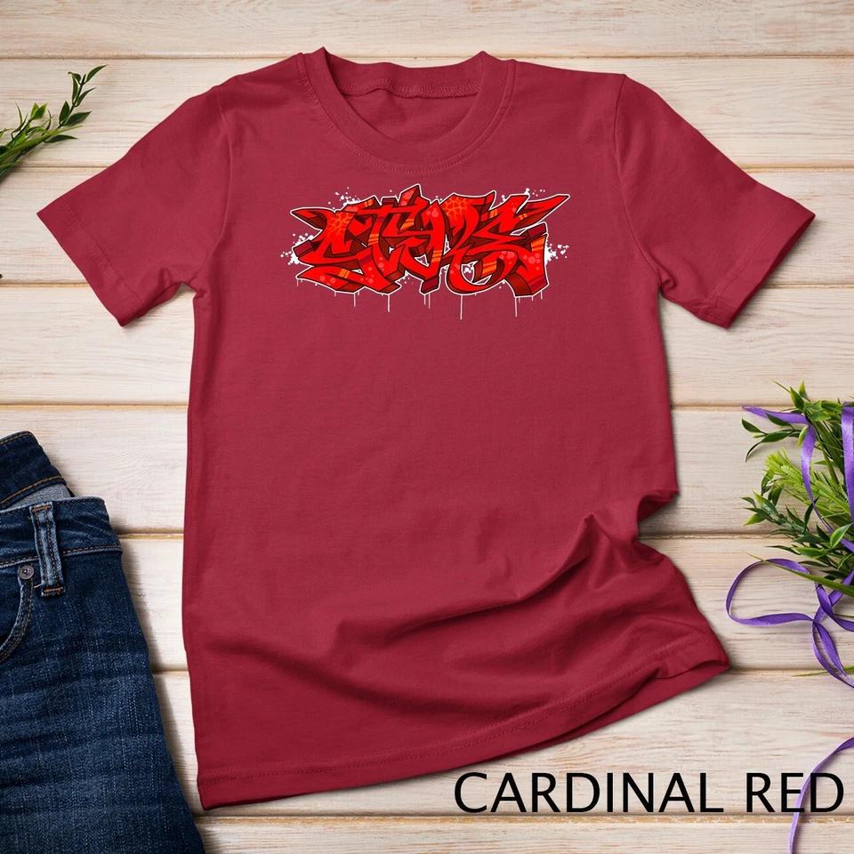 STYLE Graffiti piece red Graffiti Hiphop Shirt Unisex T-shirt 3 L