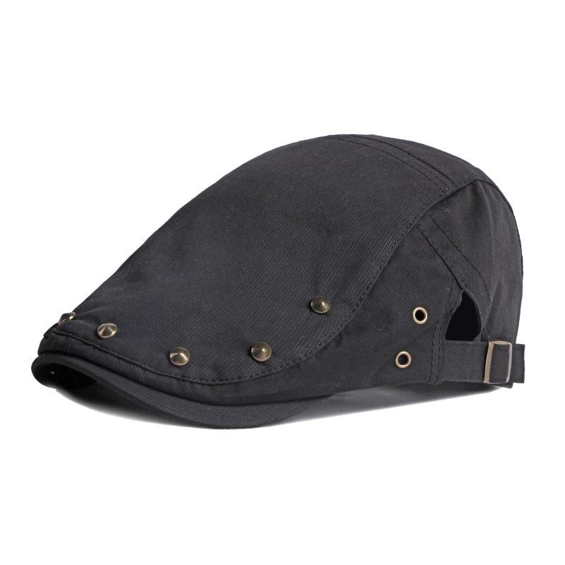 Retro Rivet Forward Hat Women's Thin Hat Niche Duck Tongue Beret Spring and Autumn Advanced Sense Original Style