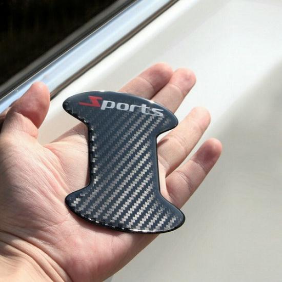 8Pcs Carbon Fiber Car Auto Door Handle Bowl Sticker Protector Film Accessories