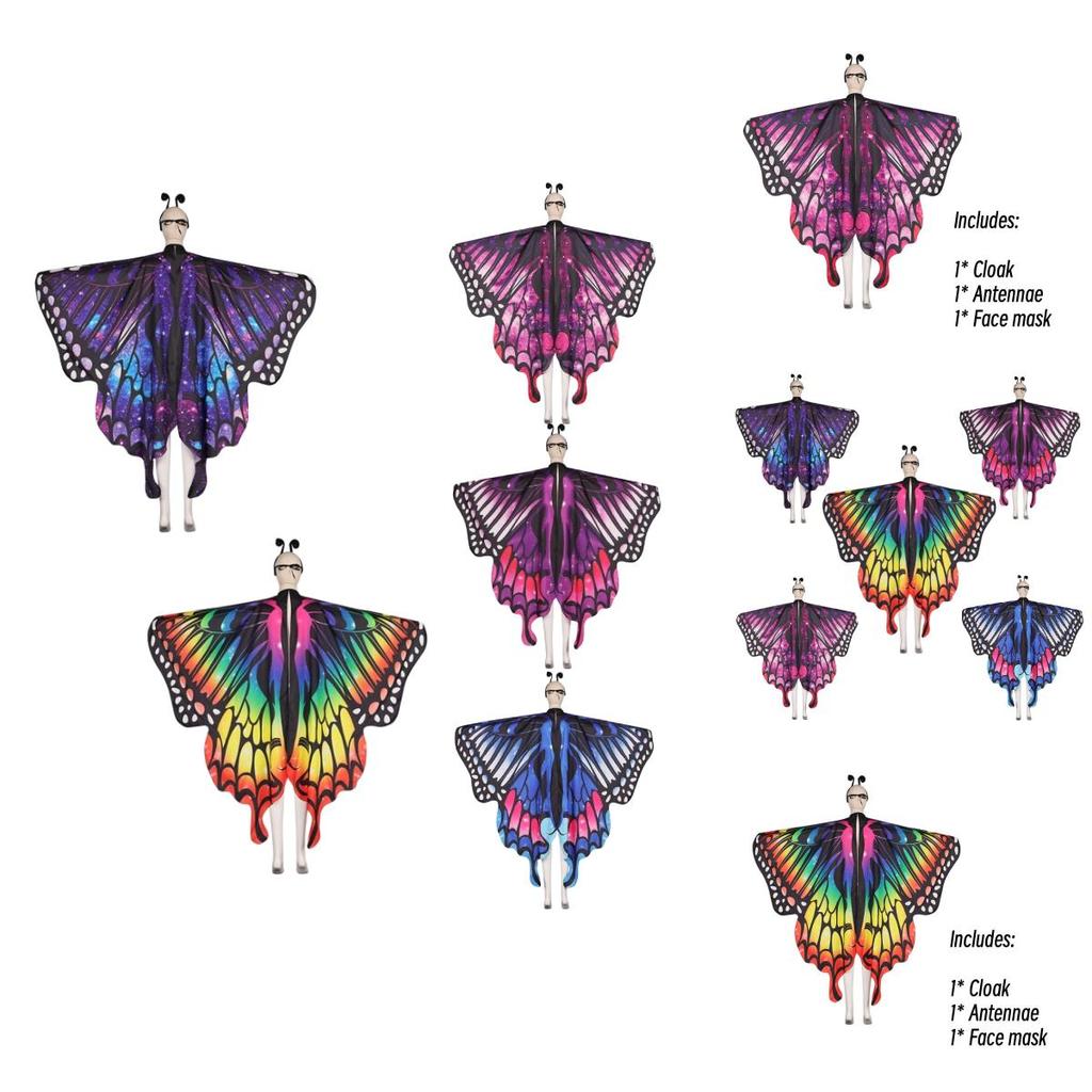 Sweet Dada New Arrival Butterfly Cape In Polyester For Cosplay And Dance Available In Multiple Colors Characters)