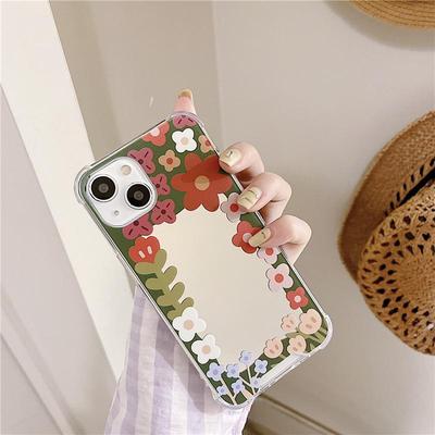 Zhitai iPhone 14 Pro/16 & Huawei P60/Honor 90 Flower Mirror Phone Case