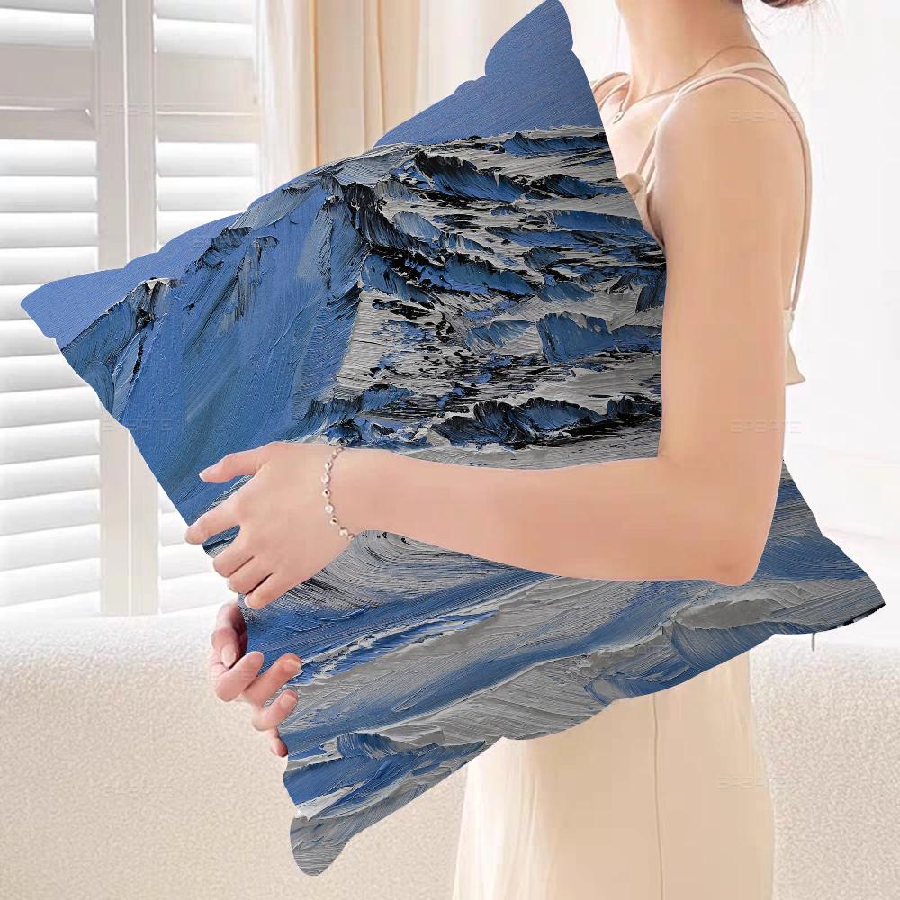 Conrad Jon Snow Mountain Artist Pillow Cover Design Cushion Cover Decor Holiday Decorati