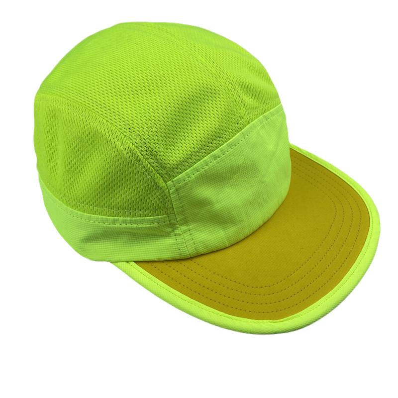 Unisex Men's Solf Brim Sports Cap Fluorescent Color Factory Custom Polyester Breathable Mesh Running Hats