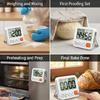 Digital Alarm Clock with 99:59 Down Count, Two Alarm Functions, Foldout Stand and Wall Hanging for Kitchen Office Use Daily Indoors