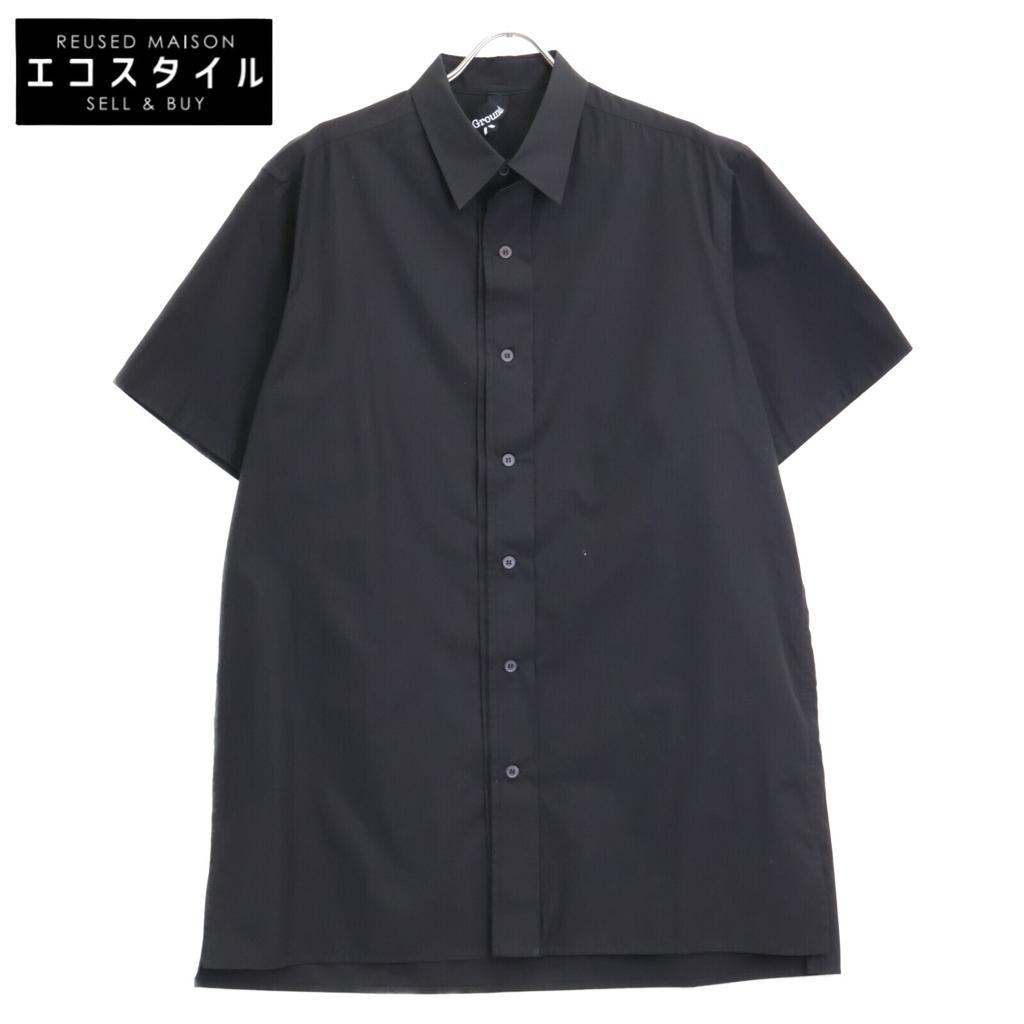 Ground Y 24Stainless Steel GS-B07-001 Black Short Sleeve Shirt Tops 3 blackUsed