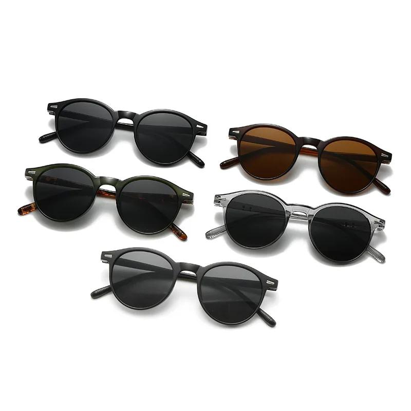 Neue Retro-Sonnenbrille Damen Mode Runde Kunststoffrahmen Sonnenbrille Herren Luxusmarke Designer Für Damen Sonnenbrillen UV400