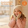 Kids Winter Gloves Thickened Warm Boys Girls Elastic School Fleece Lined Soft Children Daily Wear Knitted Gloves 6-12 Years Old