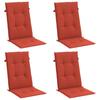 Hochlehner Cushions 4 Pcs Melange Red 120 X 50 X 4 Cm Fabric