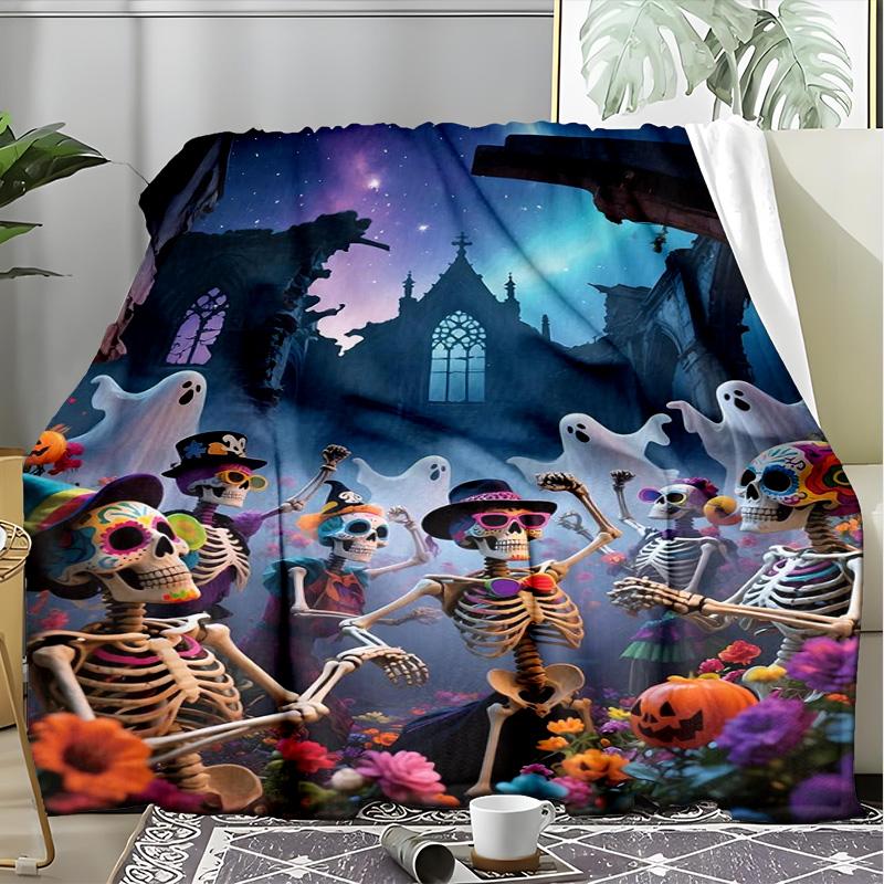 Soccer Sport Silhouette Fleece Printed Flannel Blanket, Warm Soft Throw Sofa Bed Blanket
