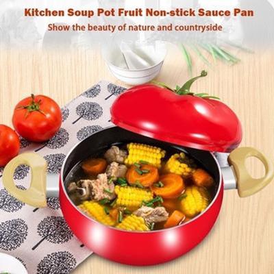 Creative Tomato Shape Soup Pot Aluminum Non-stick Stockpot Kitchen Tools Cookware