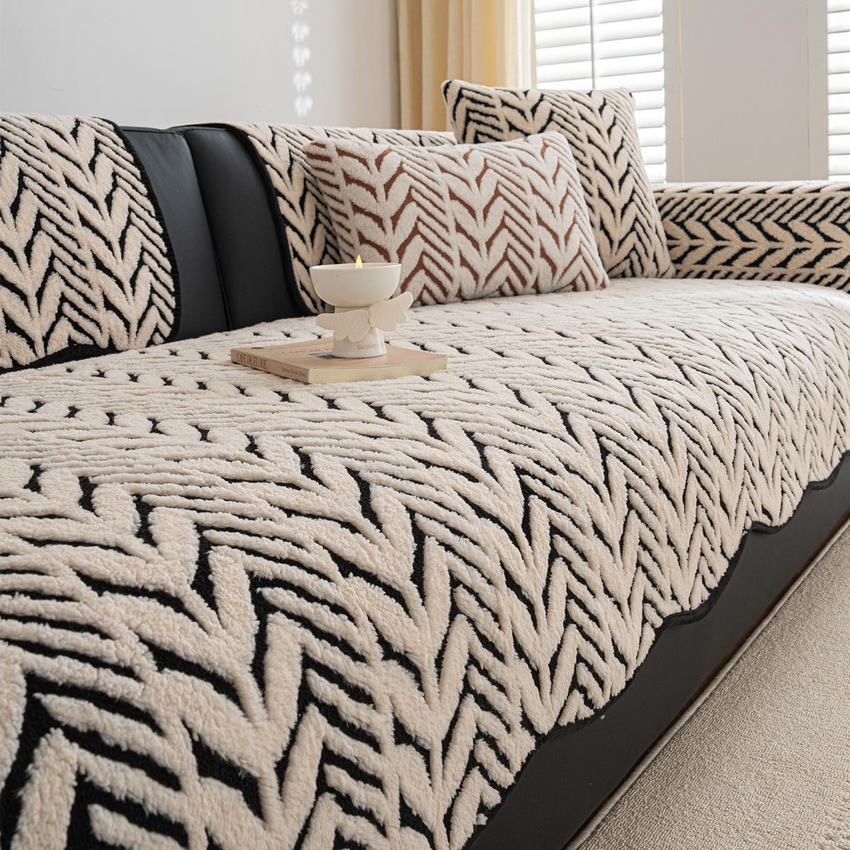 

Special-Shaped Sofa Cushion One Piece New Autumn And Winter Light Luxury High-End Fixed Non-Slip Wear-Resistant Sofa Cover 70*70cm