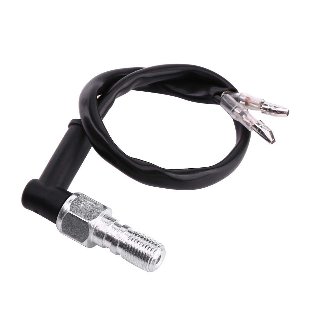 Qiilu Hydraulic Brake Switch Universal Motorcycle Rear Set Hydraulic Brake Light Switch with Washer (M10x1)